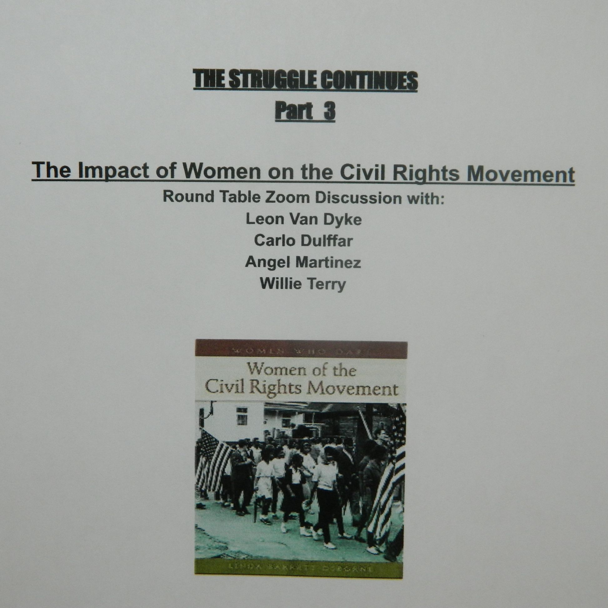 The Struggle Continues Women In The Civil Rights Movement Part 3